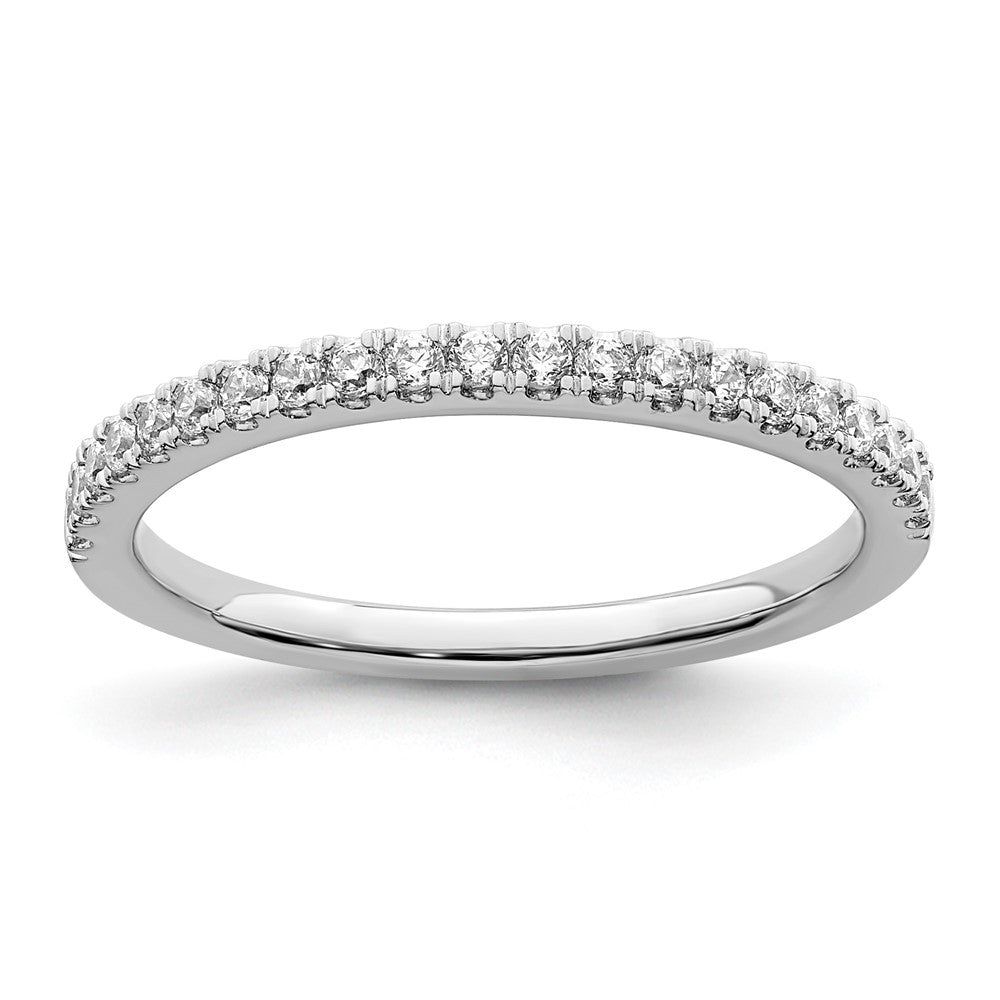 14k White Gold 1/4 carat Lab Grown Diamond VS/SI+ G+ Comp Wedding Band