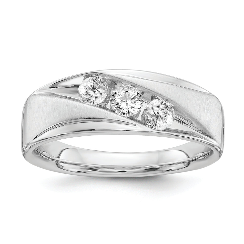 10kw Lab Grown Diamond VS/SI FGH Men's 3-stone Band