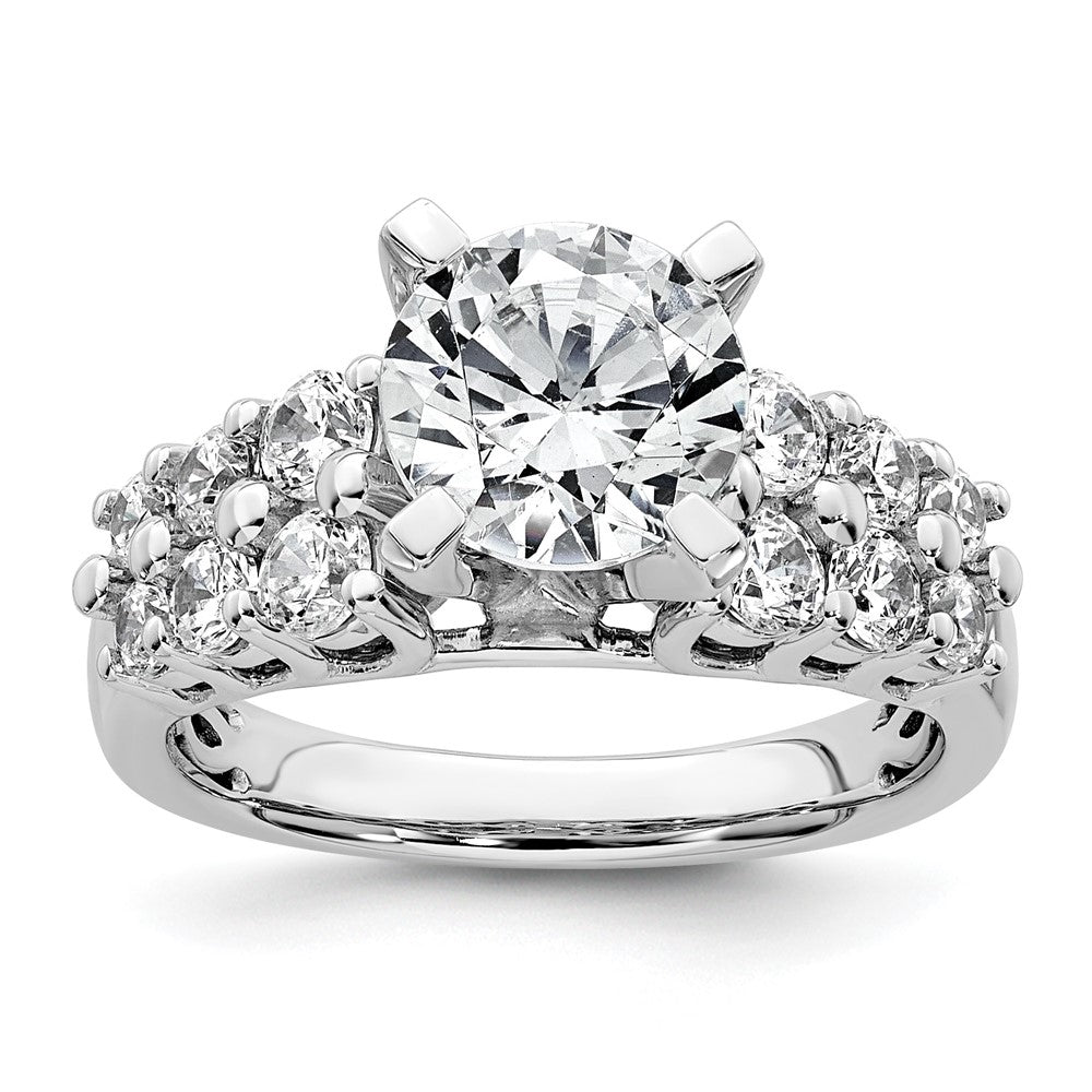 14kw 2 7/8ct Certified Lab Grown Diamond VS+ F+ Round Comp Eng Ring