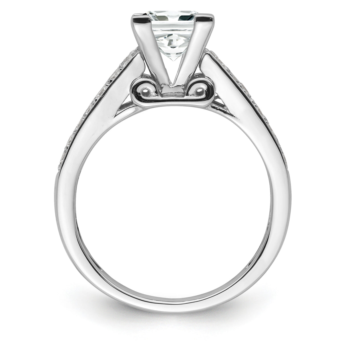 14K WG Certified VS/SI FGH Lab Grown Diamond 1.25ct Princess Ring
