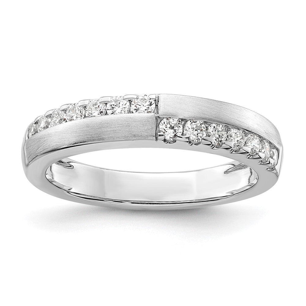 14k White Gold 3/8 ct Lab Grown Diamond VS/SI+ G+ Complete Band