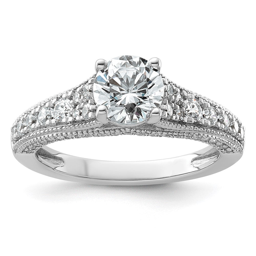 14kw 1 5/8ct Lab Grown Diamond VS+ F+ Round Comp Engagement Ring