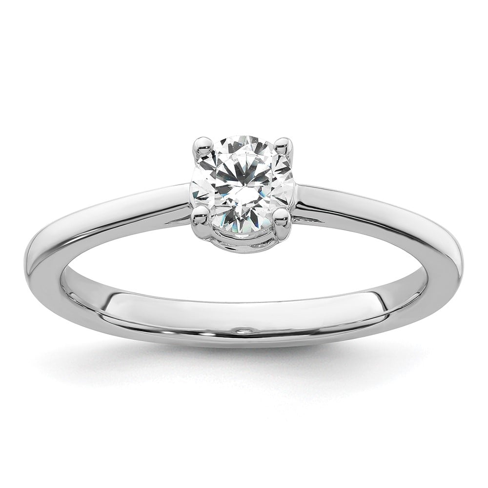 10k White Gold Lab Grown VS/SI FGH Dia Complete Engagement Ring