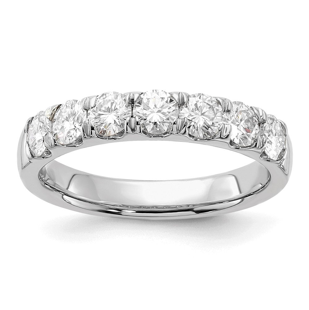 14k White Gold 1 ct Lab Grown Diamond VS/SI+ G+ 7 Stone Complete Band