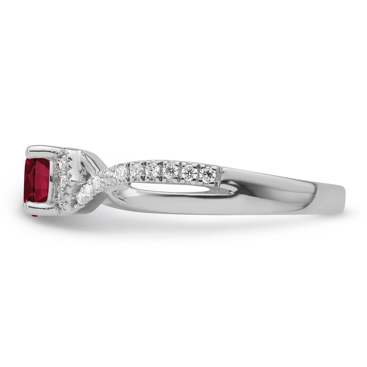 10kw Created Ruby & Lab Grown VS/SI FGH Dia Promise Ring