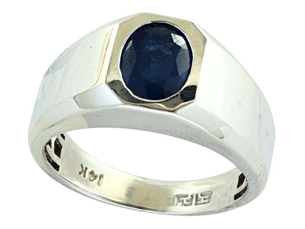EFFY 14K WHITE GOLD ,NATURAL SAPPHIRE RING