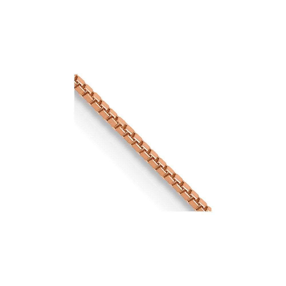 14k Rose Gold .70mm Box Chain Anklet