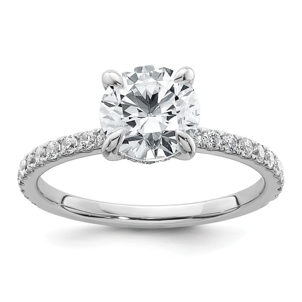 14kw 2ct Cert Lab Grown Diamond VS+ F+ Round Comp Solitaire Eng Ring