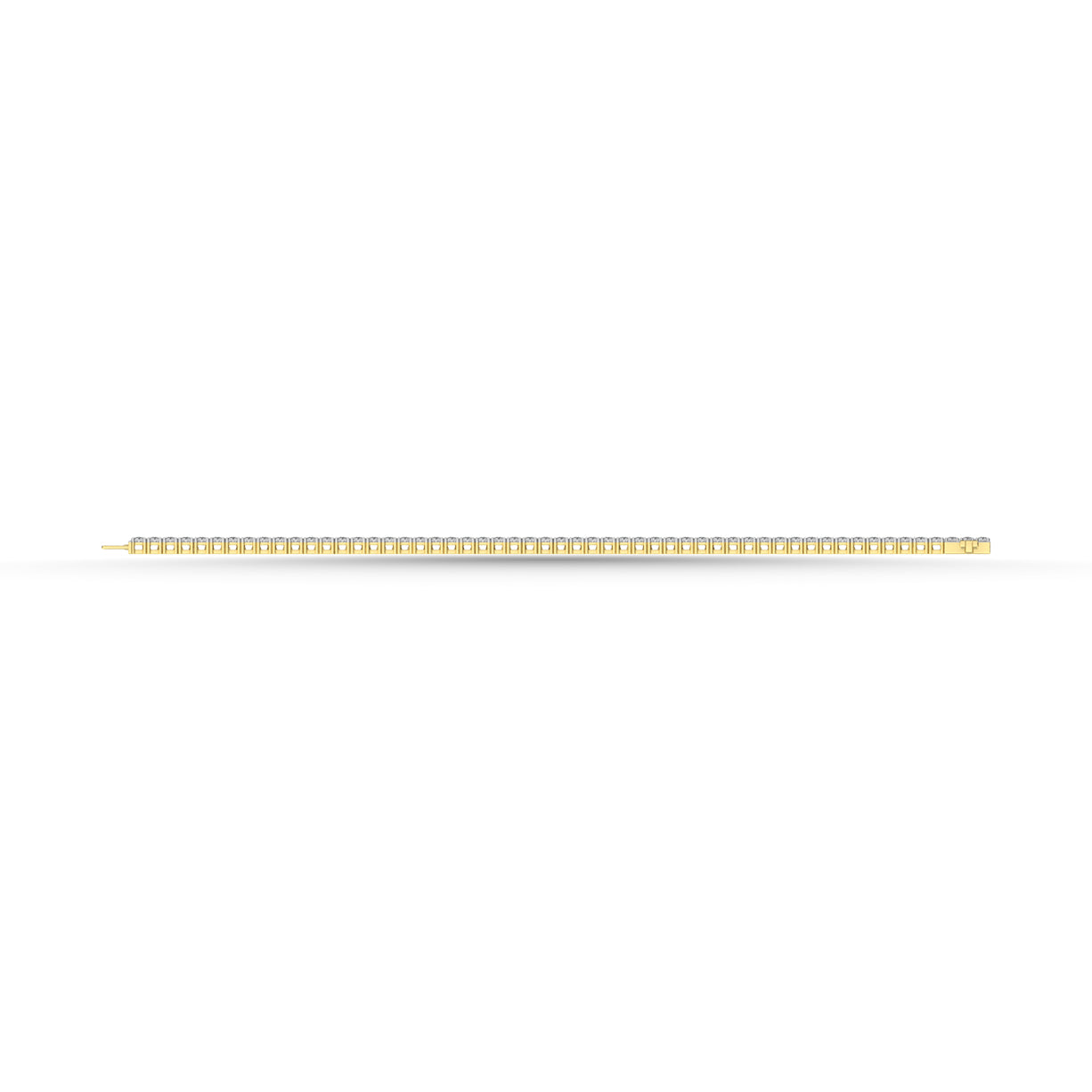 14K Yellow Gold 3 Ct.Tw. Diamond 4 Prong Illusion Tennies Bracelet