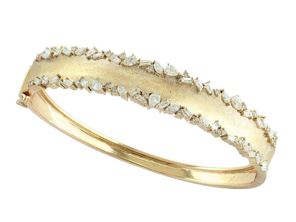 EFFY 14K YELLOW GOLD DIAMOND BANGLE