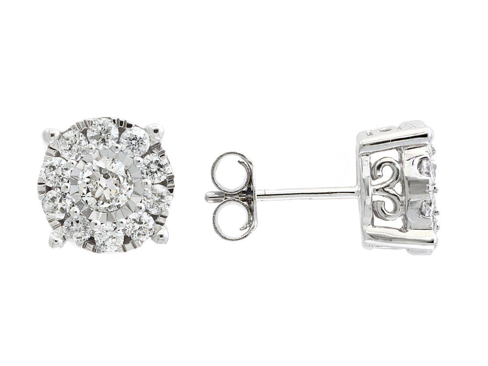 EFFY 14K WHITE GOLD EARRINGS