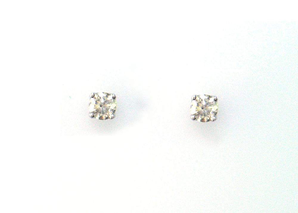 EFFY 14K WHITE GOLD DIAMOND EARRINGS
