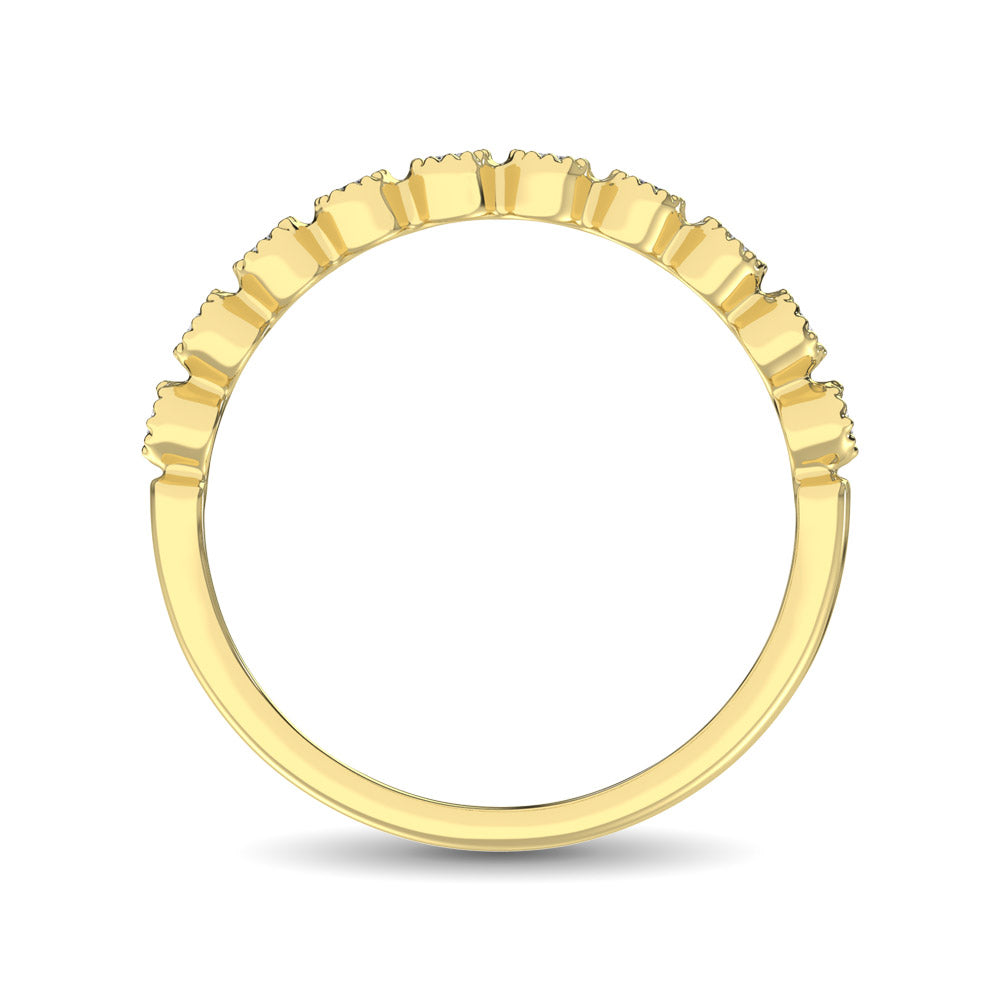 14K Yellow Gold 1/6 Ct.Tw. Diamond Stackable Band