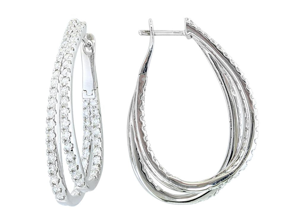 EFFY 18K WHITE GOLD EARRINGS