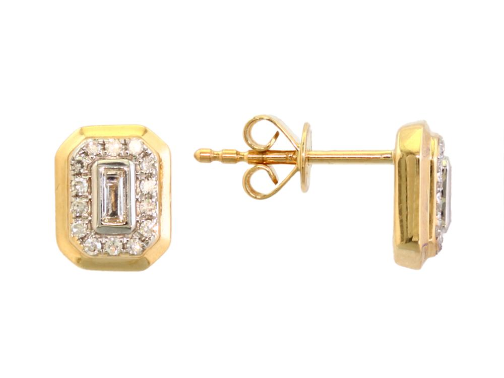 EFFY 14K YELLOW GOLD DIAMOND EARRINGS