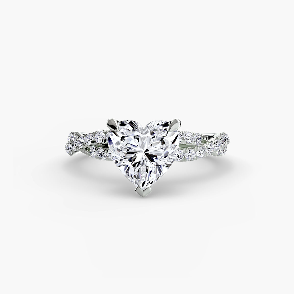 Ring Setting - 18K White Gold (Radiant)