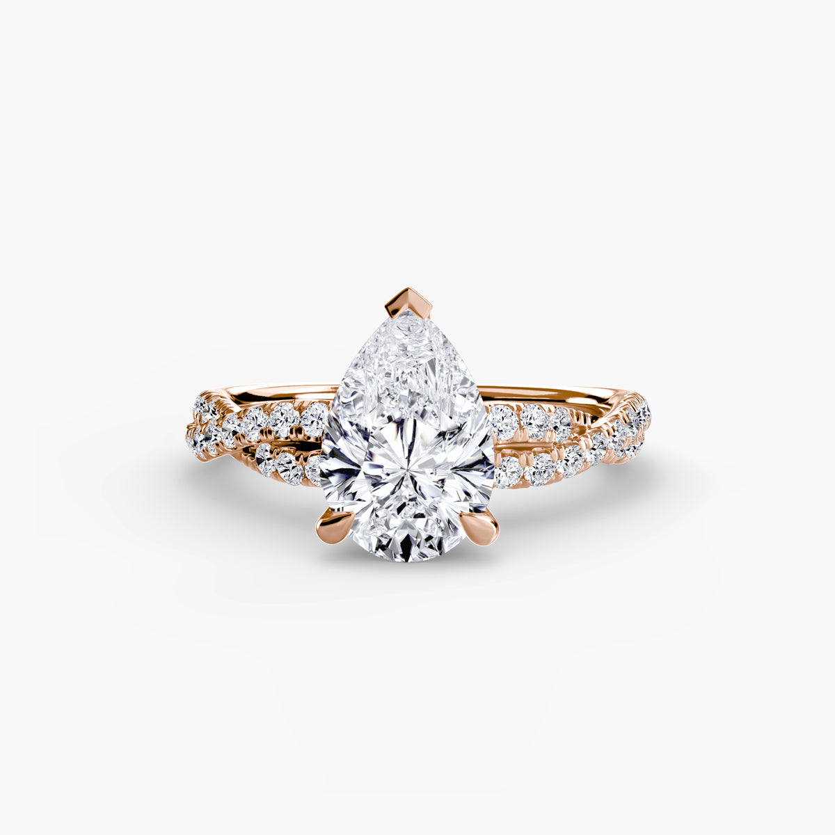 Ring Setting - 18K Rose Gold (Emerald)