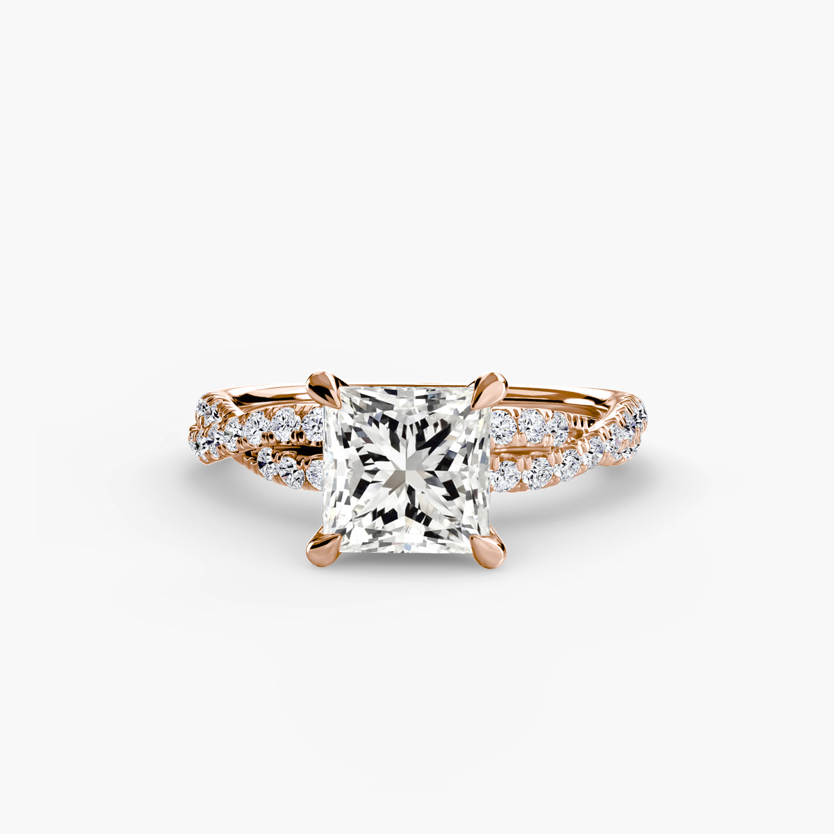 Ring Setting - 14K Rose Gold (Cushion)