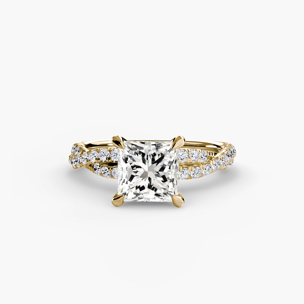 Ring Setting - 14K Yellow Gold (Cushion)