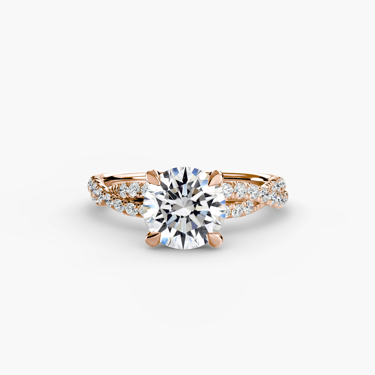 Ring Setting - 14K Rose Gold (Princess)