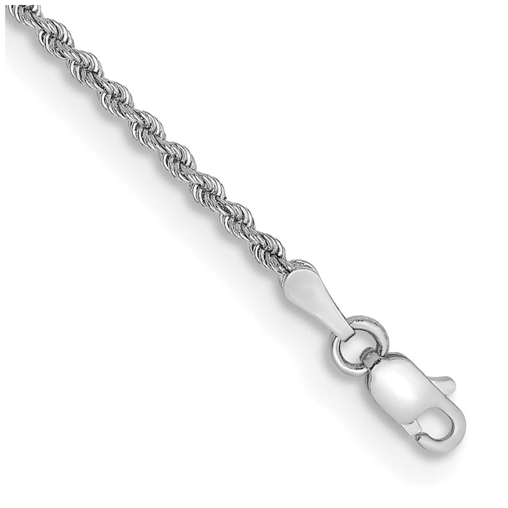 14k White Gold 2.0mm Solid Rope Chain