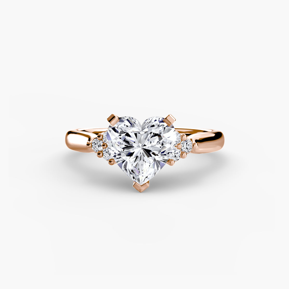 Ring Setting - 14K Rose Gold (Radiant)