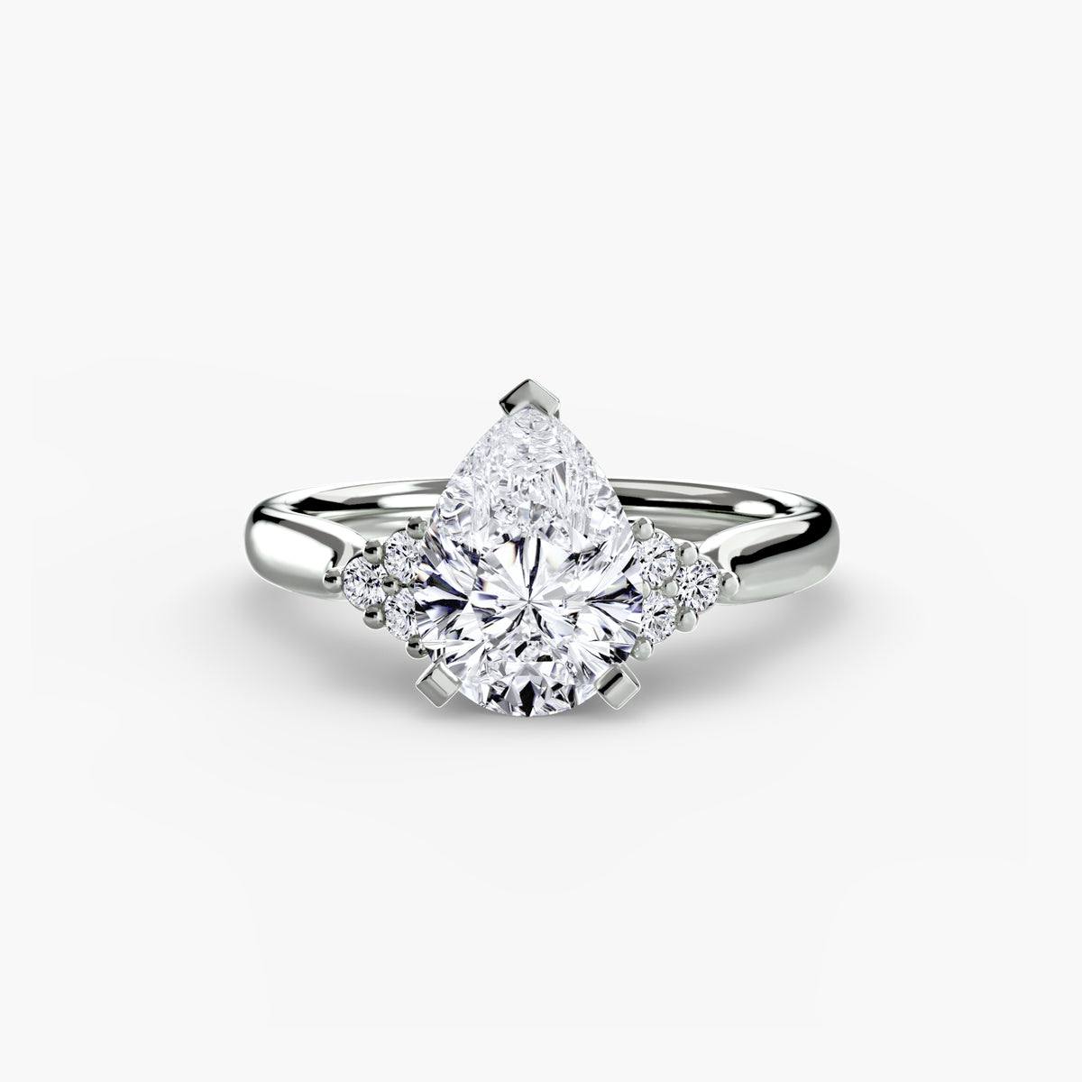 Ring Setting - 14K White Gold (Emerald)