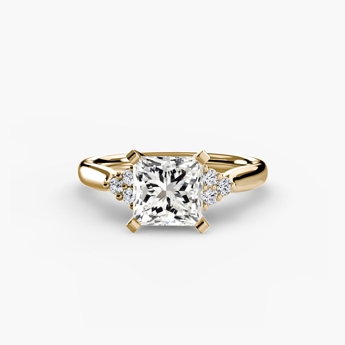 Ring Setting - 18K Yellow Gold (Cushion)