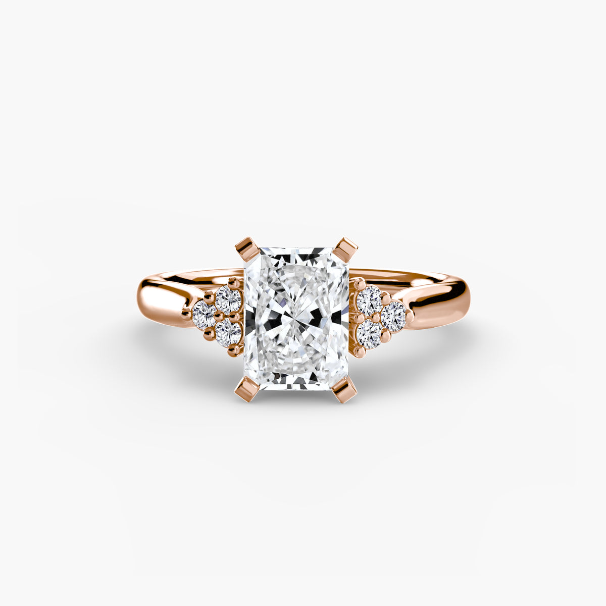 Ring Setting - 18K Rose Gold (Asscher)