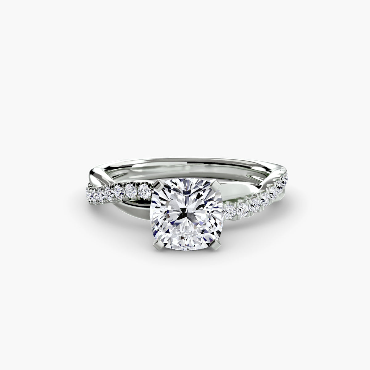 Ring Setting - 14K White Gold (Oval)