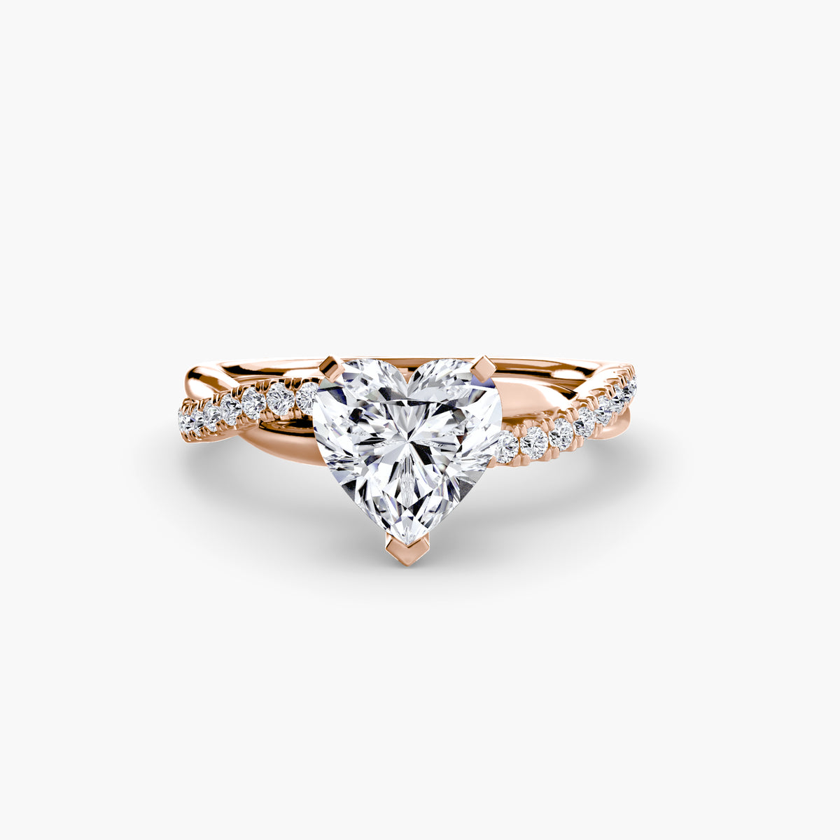 Ring Setting - 14K Rose Gold (Radiant)