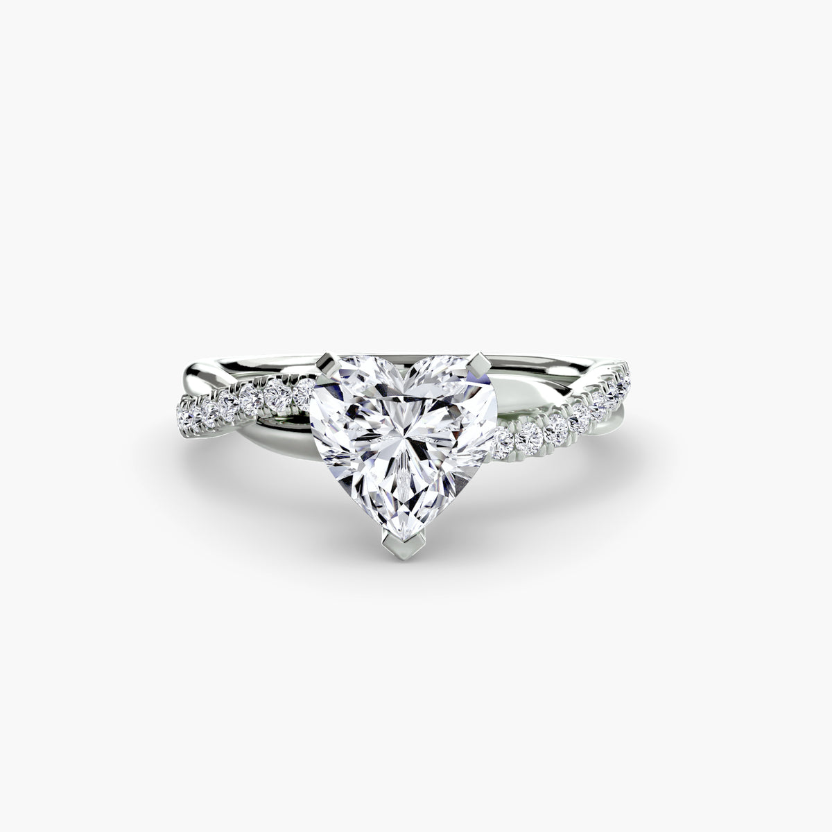 Ring Setting - 18K White Gold (Radiant)