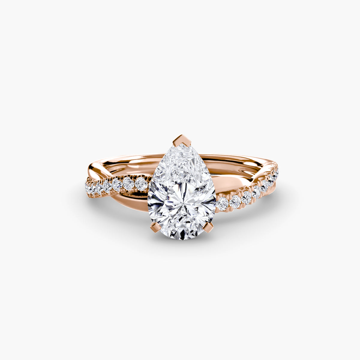 Ring Setting - 14K Rose Gold (Emerald)
