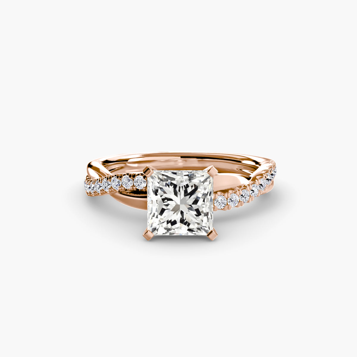 Ring Setting - 18K Rose Gold (Cushion)
