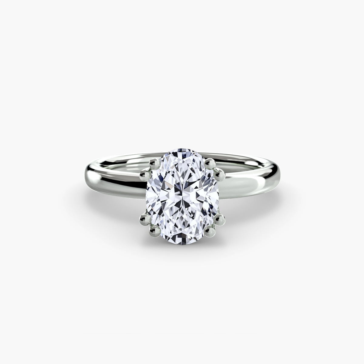Ring Setting - 14K White Gold (Pear)