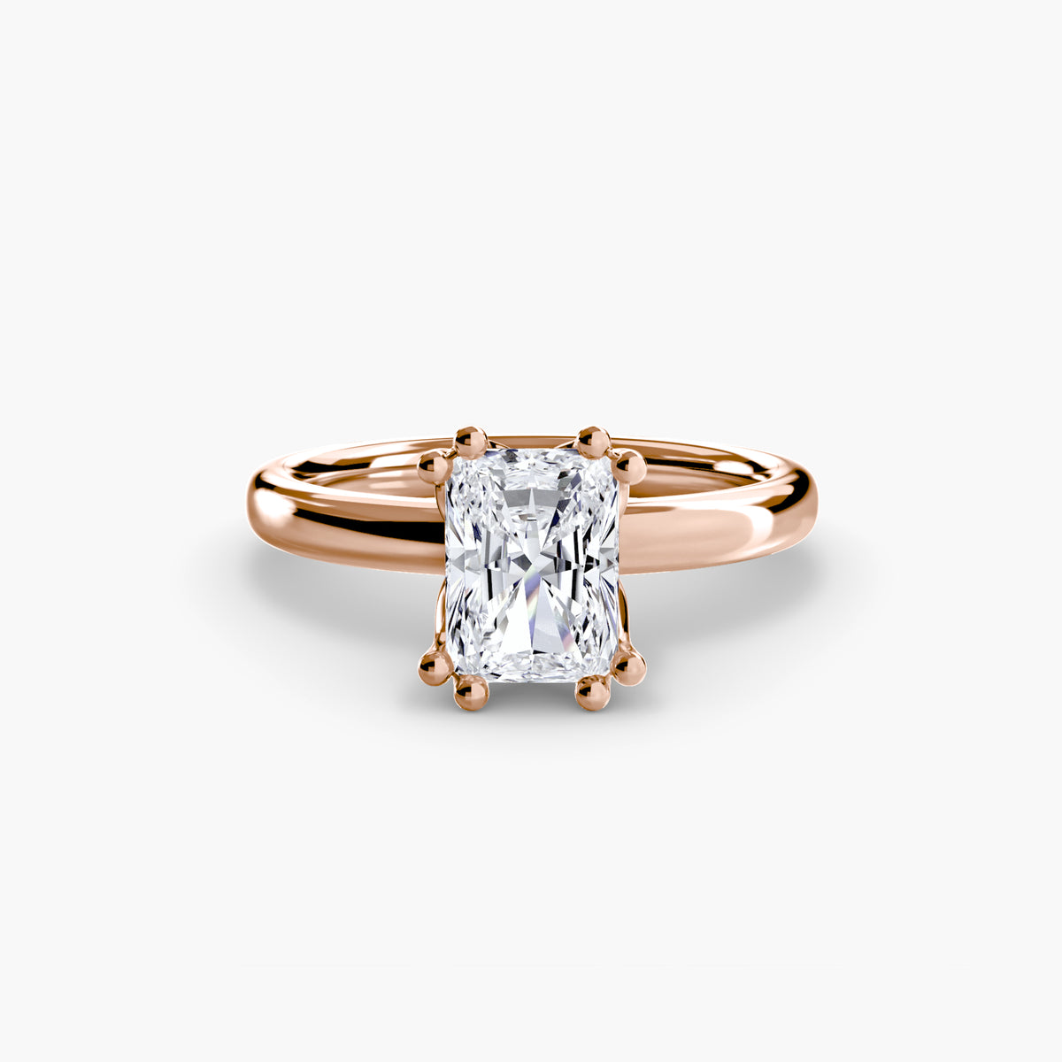 Ring Setting - 14K Rose Gold (Asscher)