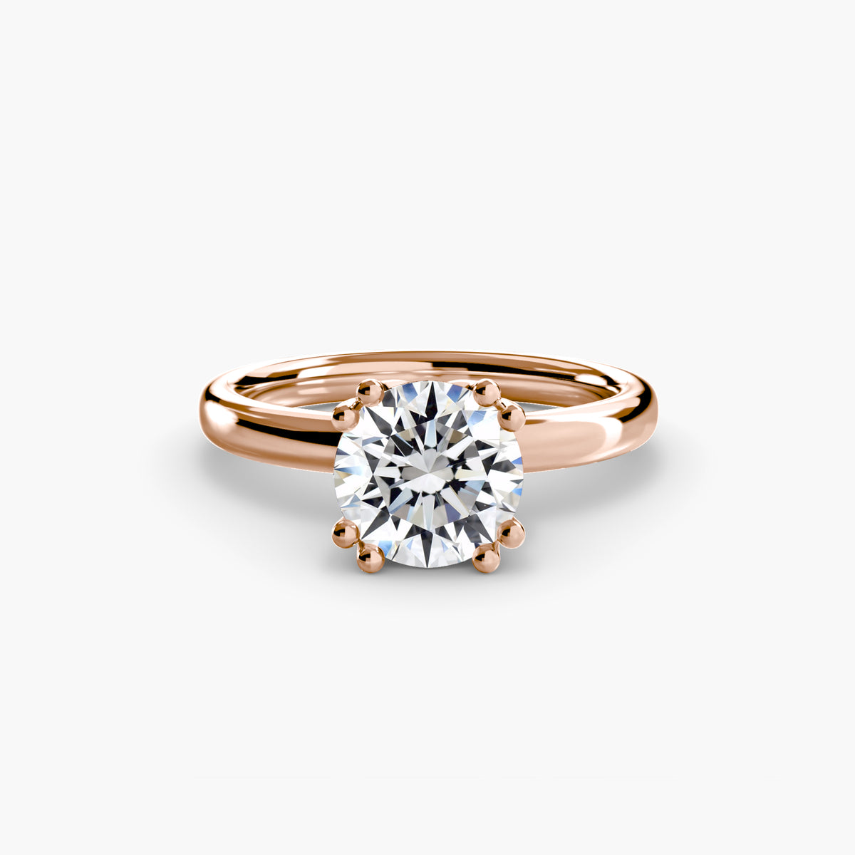 Ring Setting - 18K Rose Gold (Princess)
