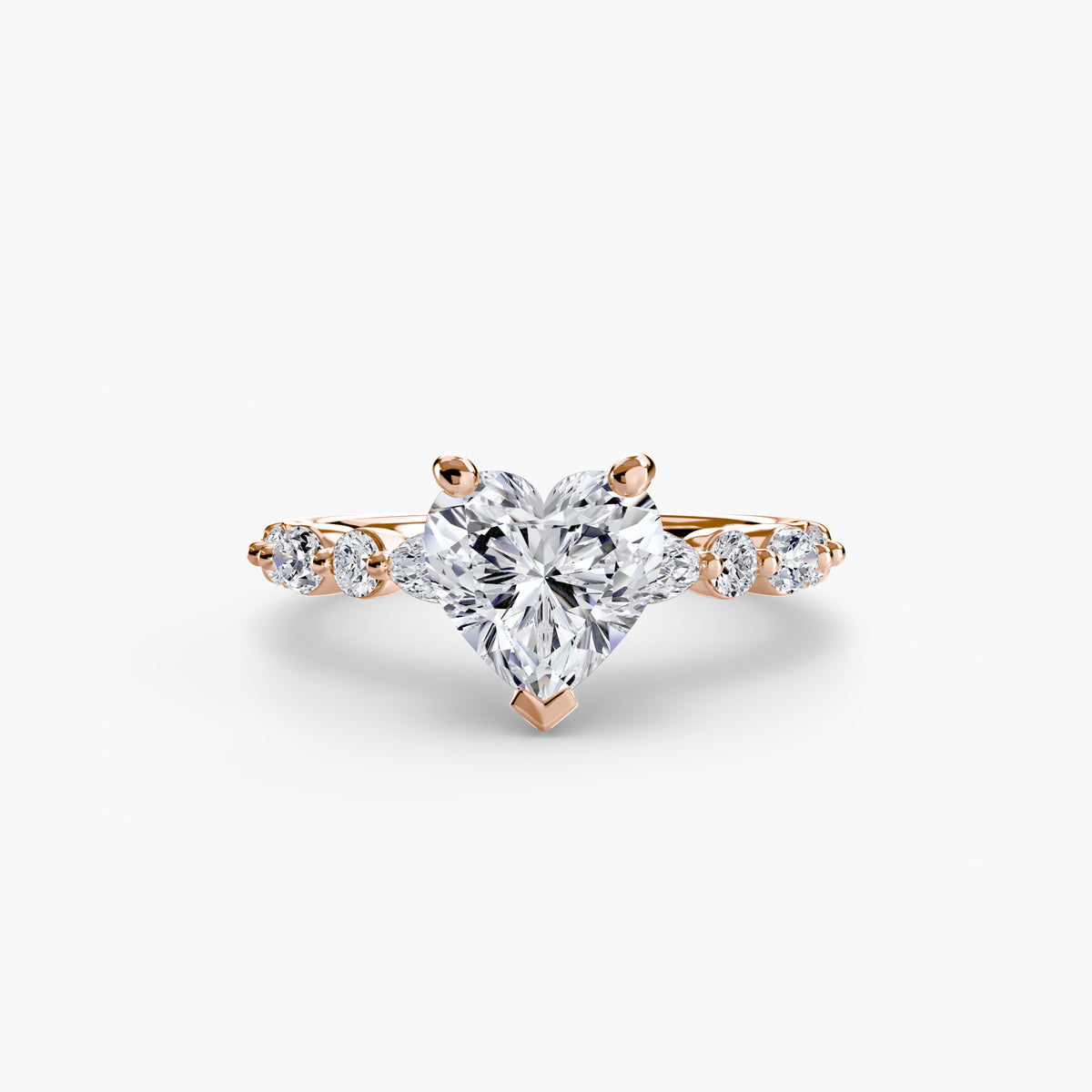 Ring Setting - 18K Rose Gold (Radiant)