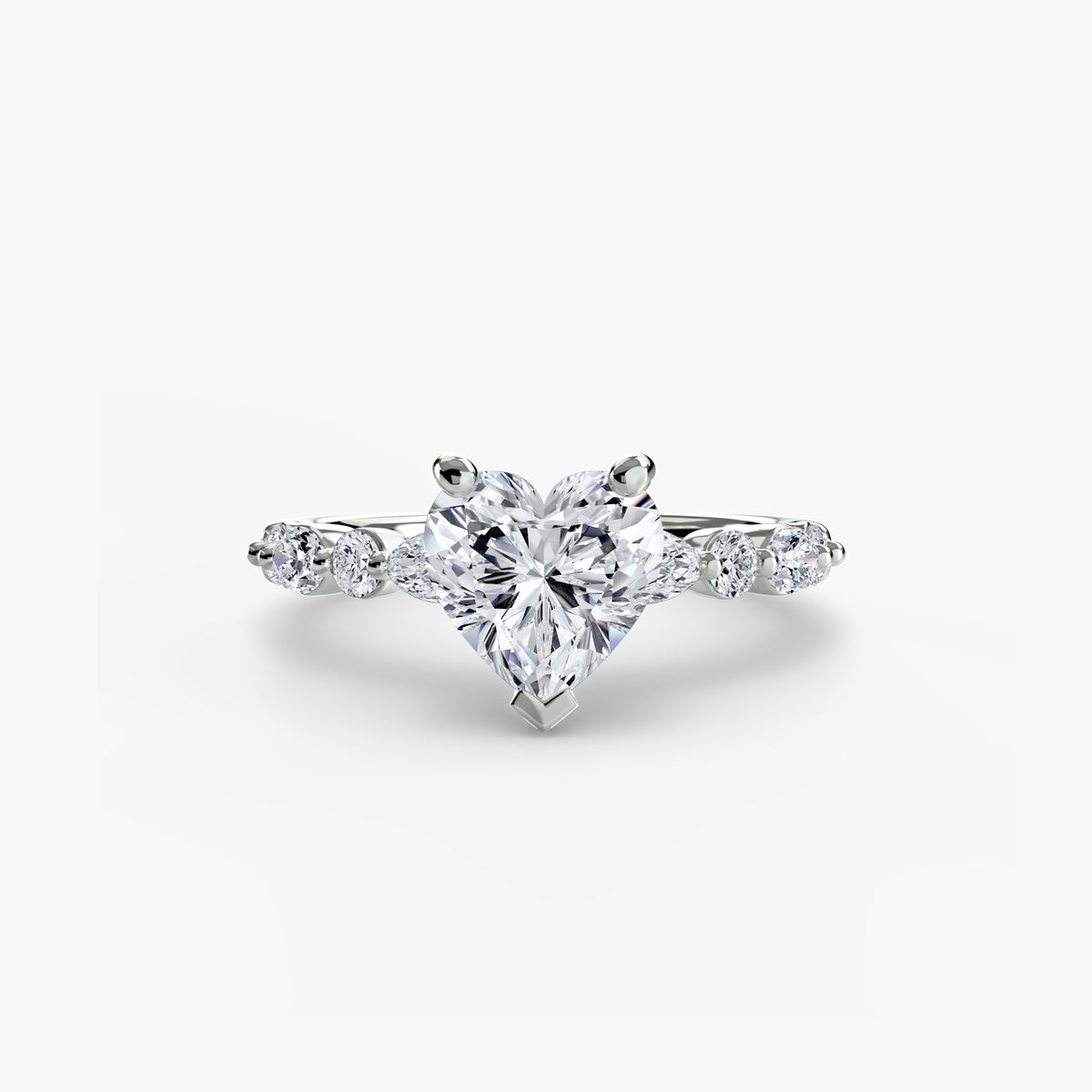 Ring Setting - 14K White Gold (Radiant)