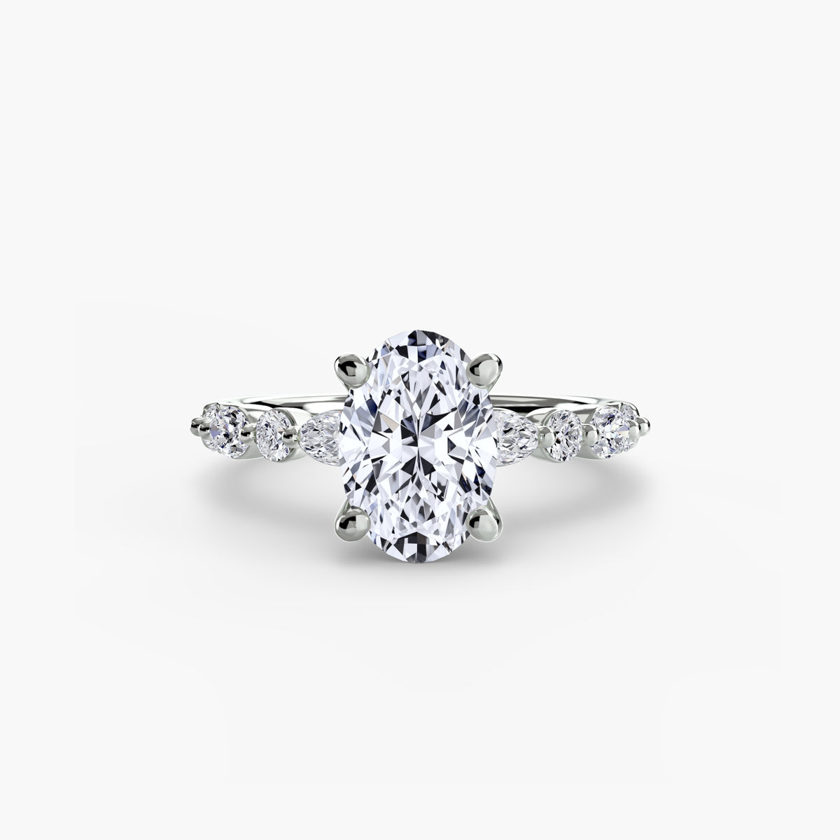 Ring Setting - 950 Platinum (Pear)
