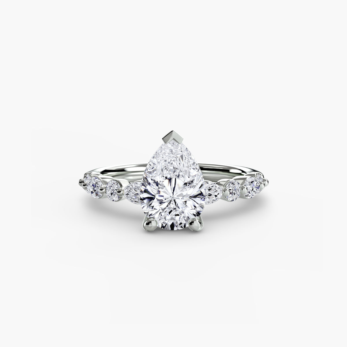 Ring Setting - 18K White Gold (Emerald)