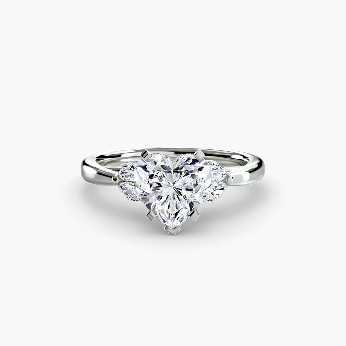 Ring Setting - 14K White Gold (Radiant)
