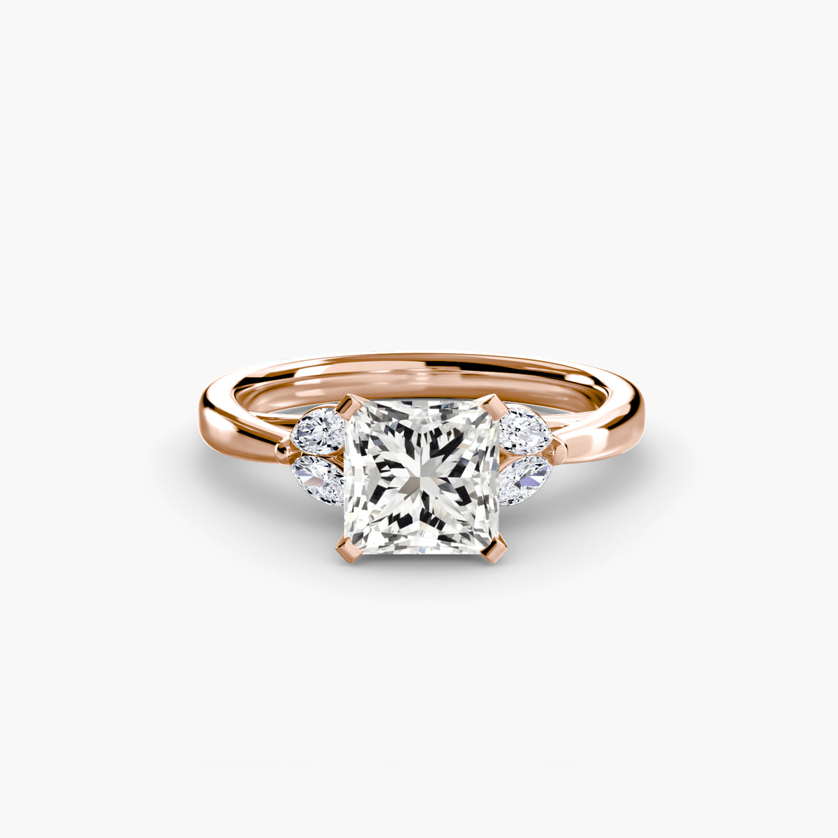 Ring Setting - 18K Rose Gold (Cushion)