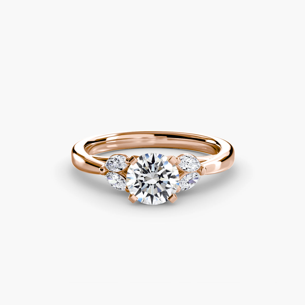 Ring Setting - 18K Rose Gold (Princess)
