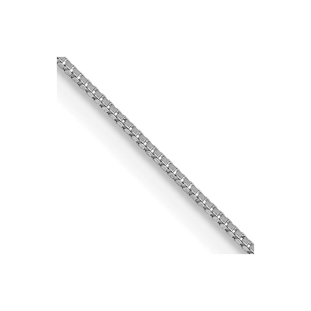 14k White Gold .5mm Box with Lobster Clasp Chain Anklet