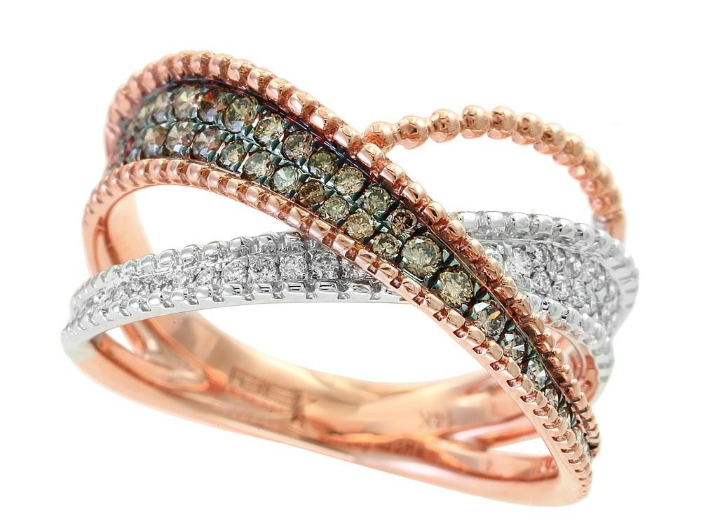 EFFY 14K WHITE and ROSE GOLD RING