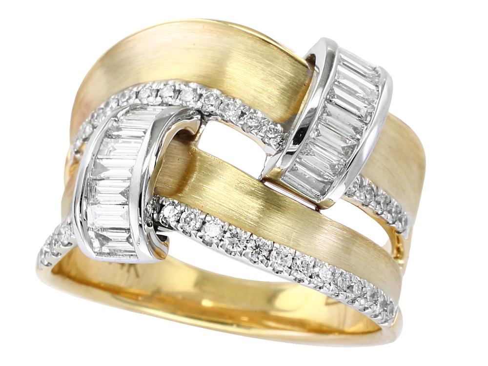 EFFY 14K WHITE and YELLOW GOLD DIAMOND RING