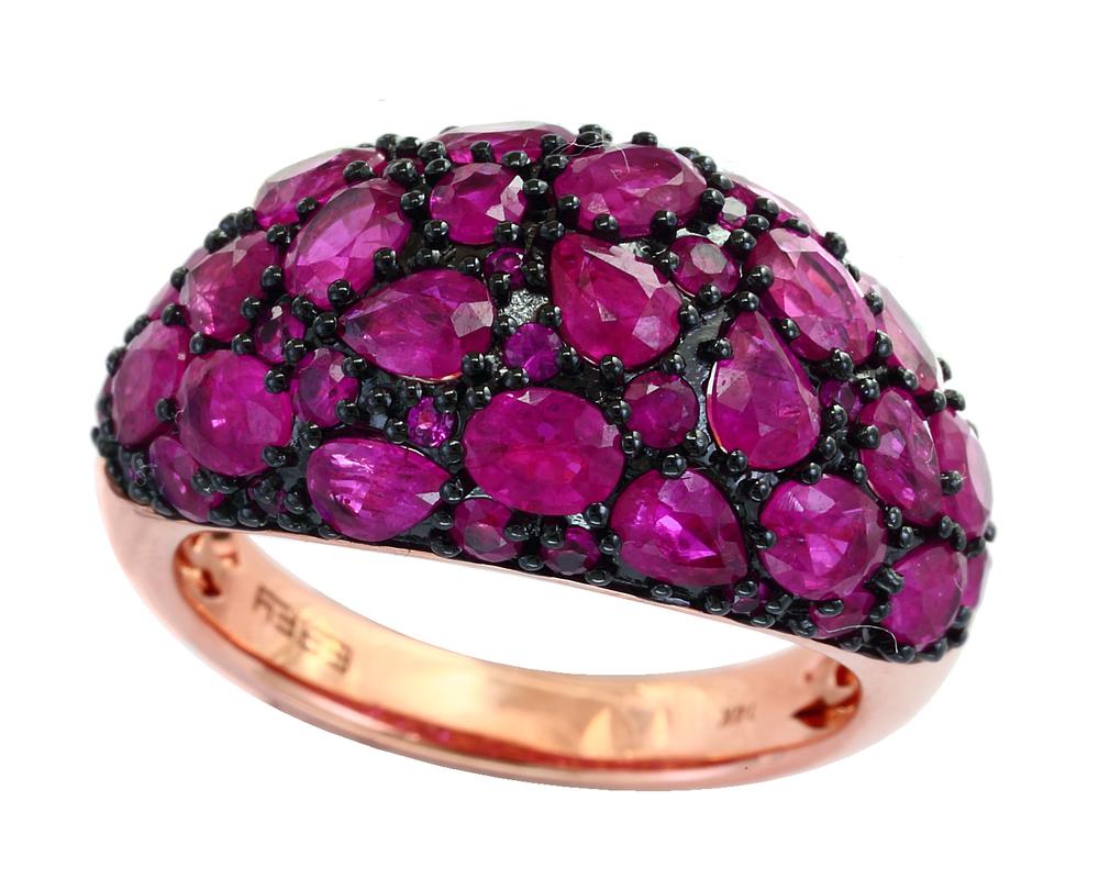 EFFY 14K ROSE GOLD ,NATURAL RUBY RING