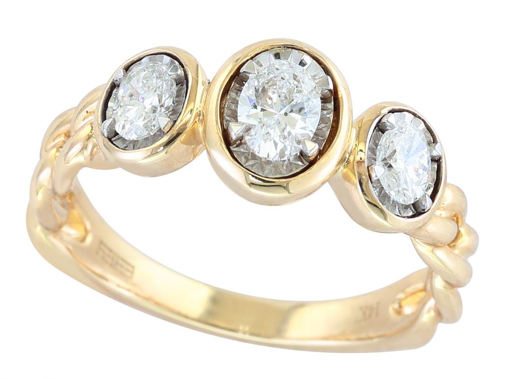EFFY 14K WG/YG DIAMOND RING