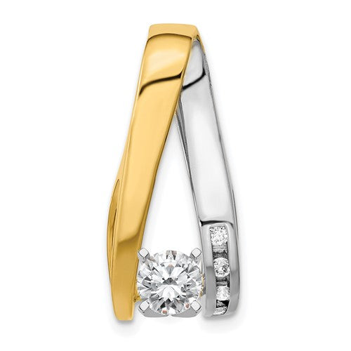 14K White Gold Peg Set 1/15 carat Diamond Semi-mount Engagement Ring